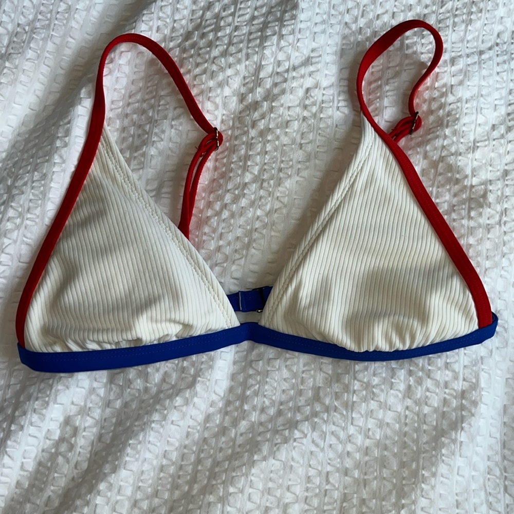 Red white and blue bikini top size small